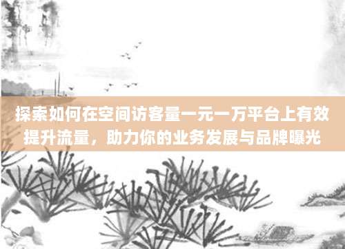 探索如何在空间访客量一元一万平台上有效提升流量,助力你的业务发展与品牌曝光