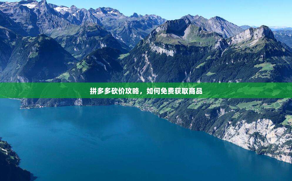 拼多多砍价攻略,如何免费获取商品