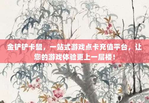 金铲铲卡盟,一站式游戏点卡充值平台,让您的游戏体验更上一层楼!