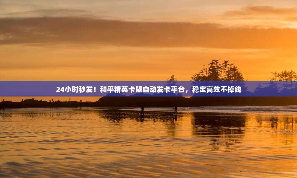 24小时秒发!和平精英卡盟自动发卡平台,稳定高效不掉线