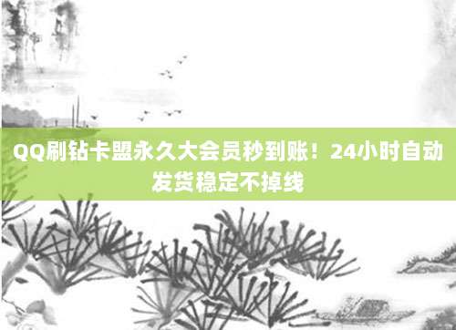 QQ刷钻卡盟永久大会员秒到账!24小时自动发货稳定不掉线