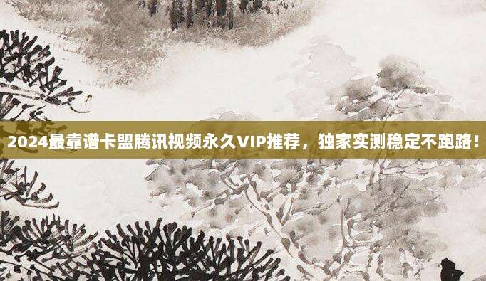 2024最靠谱卡盟腾讯视频永久VIP推荐,独家实测稳定不跑路!
