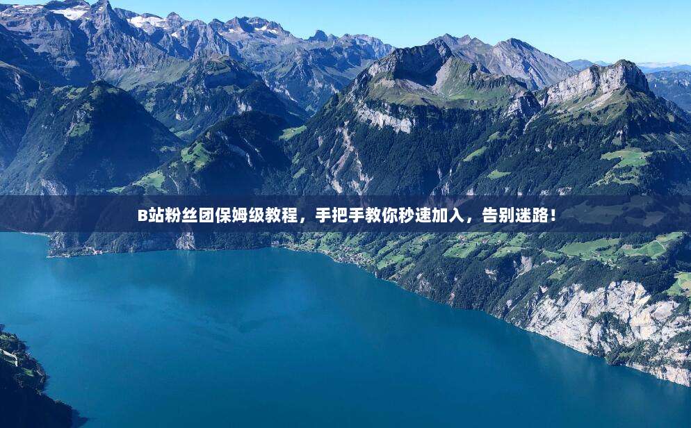 B站粉丝团保姆级教程,手把手教你秒速加入,告别迷路!