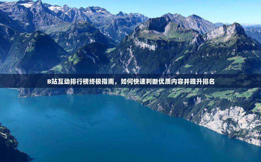 B站互动排行榜终极指南,如何快速判断优质内容并提升排名