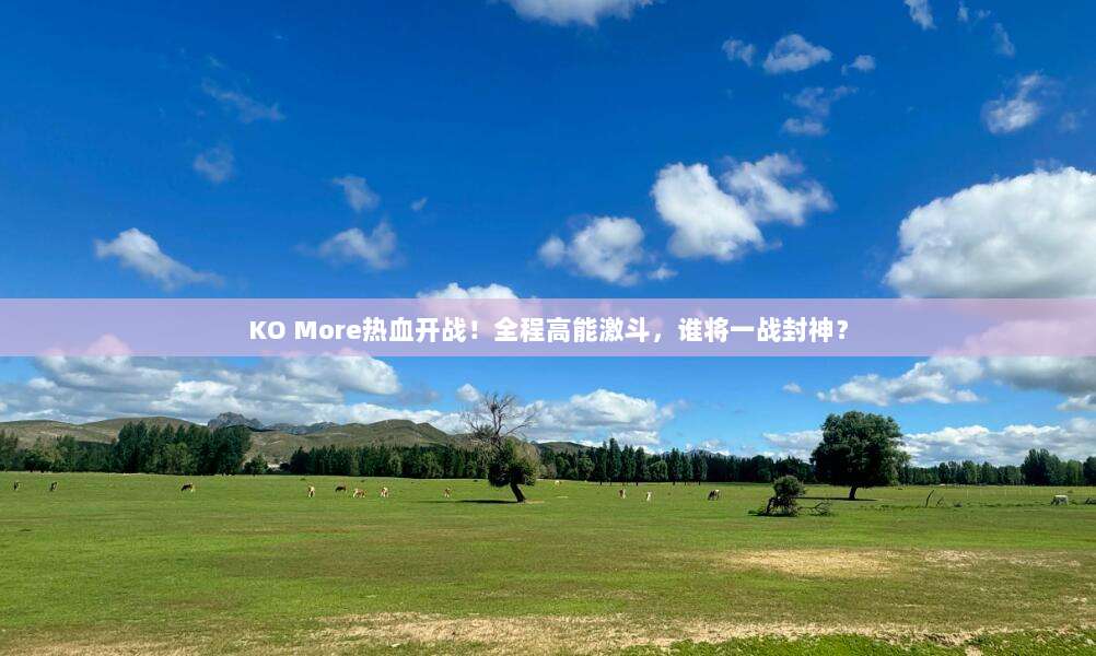 KO More热血开战!全程高能激斗,谁将一战封神?