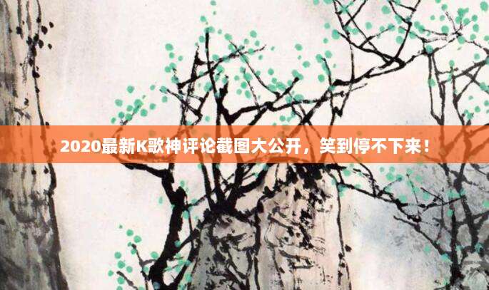 2020最新K歌神评论截图大公开,笑到停不下来!