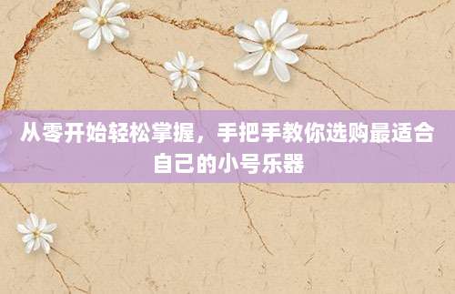 从零开始轻松掌握,手把手教你选购最适合自己的小号乐器