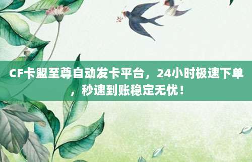 CF卡盟至尊自动发卡平台,24小时极速下单,秒速到账稳定无忧!