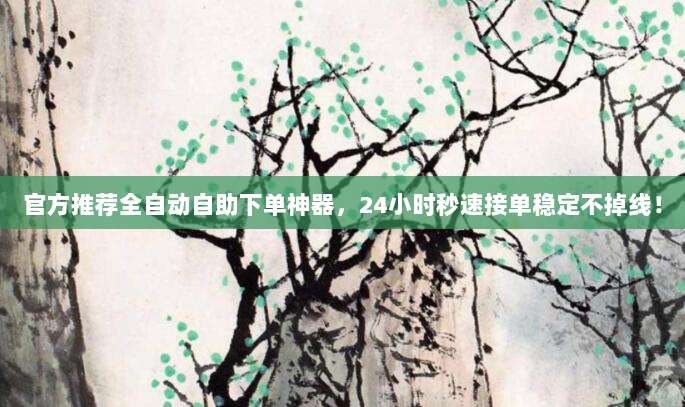 官方推荐全自动自助下单神器,24小时秒速接单稳定不掉线!